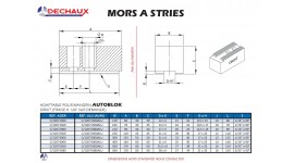 Mors à stries pour mandrin autoblok