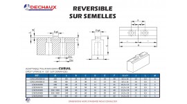 Reversible sur semelles pour mandrins Curial