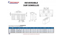 Reversible sur semelles pour mandrins Vachette