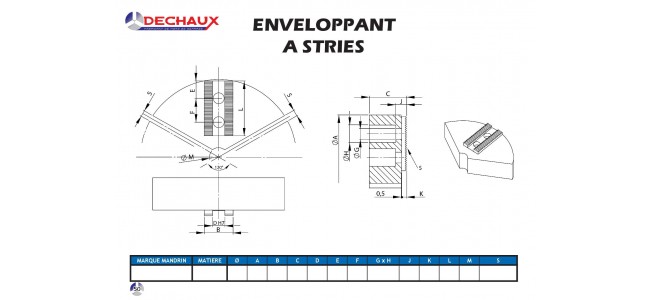 Enveloppant a stries