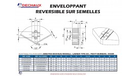 Enveloppant reversible sur semelles pour mandrin Amestra nouveau modele / Lardner type iso/ Pratt burnerd / Rohm