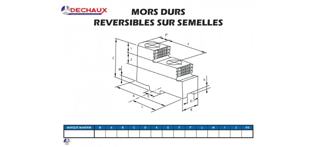 Mors durs reversibles sur semelles