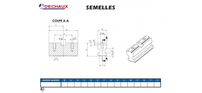 Semelles - plan à compléter